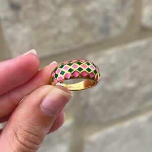 NWT! Babeina Colorful Mosaic Gold Ring